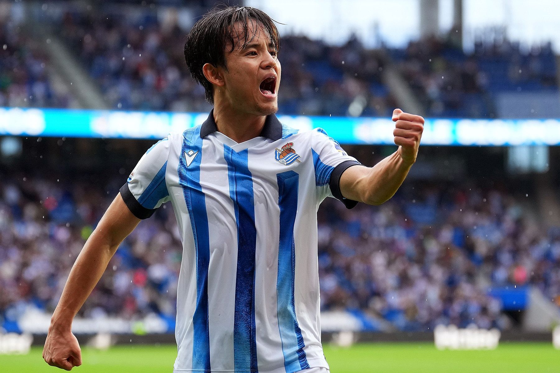 Takefusa Kubo, cầu thủ Nhật Bản của Real Sociedad, trong một trận đấu.